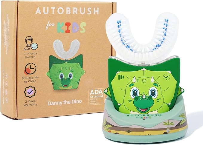 autobrush Kids U-Shaped Electric Toothbrush, ADA Accepted, Ages 6-8