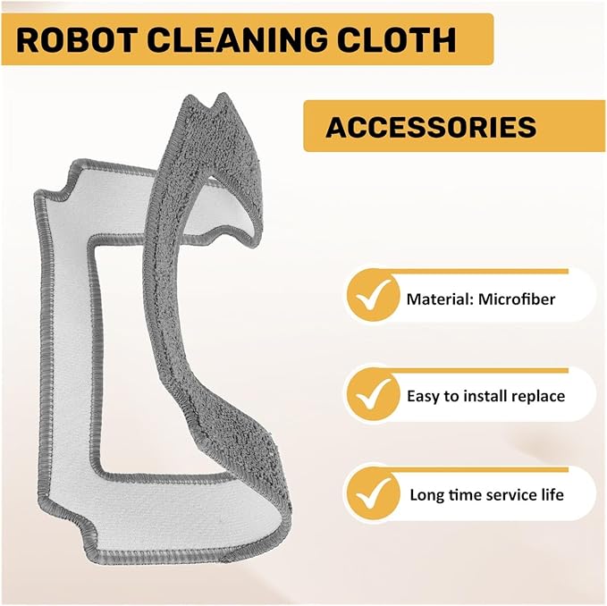 6pcs Set of Dust Cloth Cleaning Cloth, Compatible for YW509, Window Cleaning Robot Mop Cloth Cleaning Wipes Towel