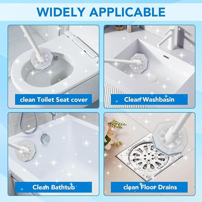 100 Count Toilet Bowl Wand Refills for Clorox, Disposable Toilet Brush Compatible with Clorox Toilet Bowl Wand Cleaning System, Upgrade Toilet Bowl Cleaner Refill Pads for Closestool Cleaning