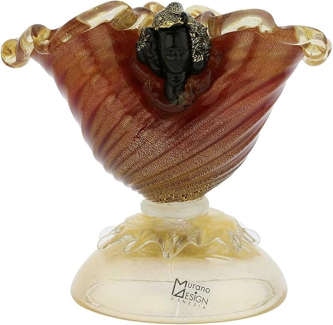 Glass Of Venice Murano Glass Venetian Moor Bowl Vase