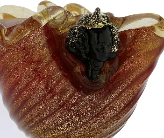 Glass Of Venice Murano Glass Venetian Moor Bowl Vase