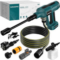 SLENJADFIN Cordless Portable Washer Compatible with Makita 18V Battery, Portable Handheld Cleaning Tool with Brushless Motor, 6-in-1 Nozzle, 4 Level Adjustable for Car Floor Fence Wall (Tool only)