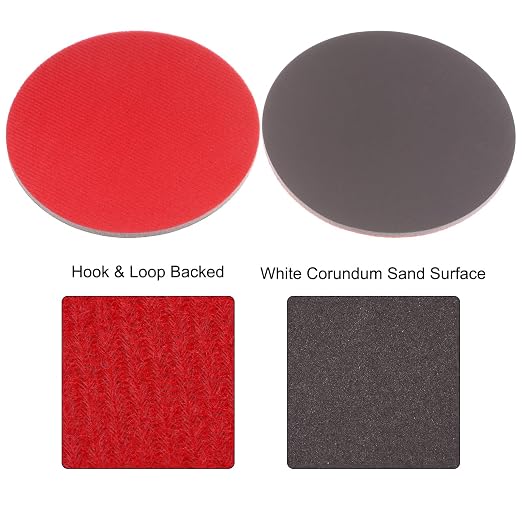 uxcell 30pcs 3000 Grit Sanding Sponge 6 Inch Hook and Loop Sponge Sanding Disc Wet/Dry for Car Wood Drywall Metal