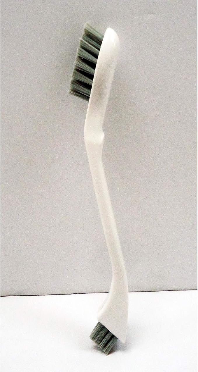 OHE Shoe Brush, White, Length 9.3 x Width 1.8 x Depth 1.2 inches (23.5 x 4.5 x 3 cm), Arao! Shoe Wash, Large and Small Ends Brushes to Clean Shoes Inside Shoes
