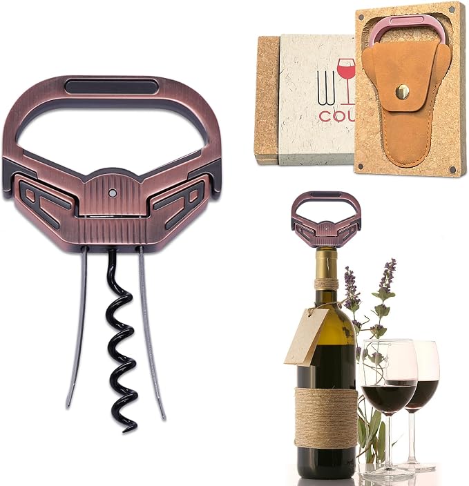 Ah So Wine Opener, Two Prong Vintage Cork Remover, Sleek Design | Specially for Aged Wines,Damage-Free Removal,Premium Sleek Build
