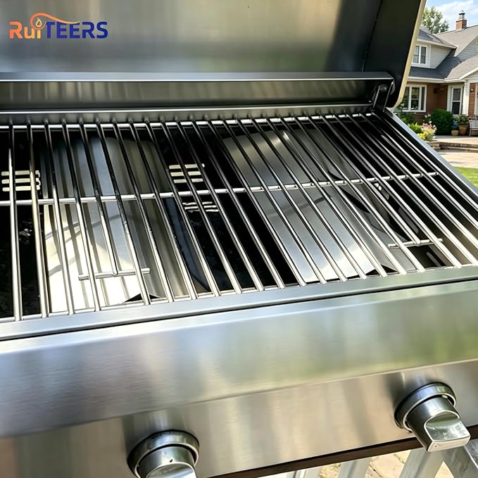 Grill Heat Plate Cooking Grate Replacement Set for Cuisinart CGG-306 | Flame Tamer & Grill Grate Fit for Nexgrill 820-0033 820-0015 820-0007, Megamaster 820-0033M