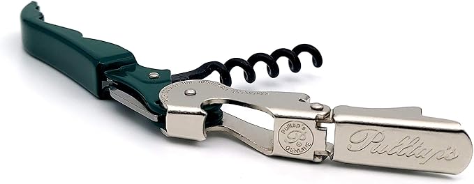 Pulltap's Genuine Classic 500 Waiter's Corkscrew – Double-Hinged Wine Key with Hinged Foil Cutter – Patented Design – Made in Spain – Dark Green (Verde Oscuro)