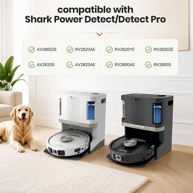 Replacement Parts for Shark Power Detect/Detect Pro RV2820AE AV2800ZE RV2820YE RV2820ZE AV2820S AV2820AE RV2800AE RV2800S Brush/HEPA/Sponge Filter/mop Combo kit 22 Pack