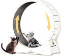 Homegroove Cat Running Wheel, 45" Large XL Cat Exercise Wheel Treadmill with Carpeted Runway, Sport Toy for Kitty’s Longer Life (XL, White)