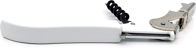 Pulltap's Genuine Slider 900 Waiter's Corkscrew – Double-Hinged Wine Key with Sliding Foil Cutter – Patented Design – Made in Spain – White (Blanco)