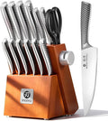 imarku 14-Piece Japanese Gyutou Stainless Steel Kitchen Knife Set | 15° Precision Edge | 56±2 HRC Hardness | Full-Tang Build for Perfect Balance | Built-in Sharpener for Easy Maintenance