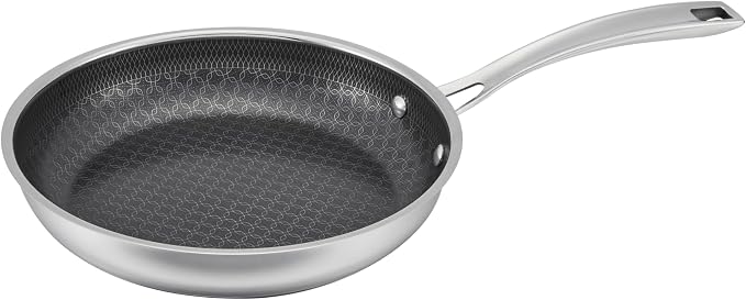 Cuisinart FusionPlus Hybrid Stainless Steel 8 Inch Skillet, PURELYSEAR Hybrid Searing Surface, Oven Safe, Cool Grip Handle, Dishwasher Safe, Induction Compatible