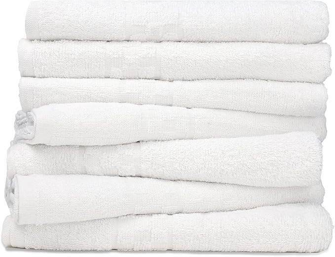 ZUPERIA 7-Pack White Bath Towels - 30" x 54" - Ultra Soft 100% Cotton Large Bath Towels- Highly Absorbent for Bathroom, Pool, Gym, Spa, and Hotel Use