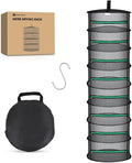 Yesker 8 Layer Herb Drying Rack Hanging Mesh Net Foldable Plant Drying Racks 24" Diameter with Green Zipper & Hook Dryer Hanging Rack for Herbs Seed Bud Fruit Clothes Grow Tent Closets Garden Outdoor | Diameter with Green Zipper & Hook Dryer Hanging Ra...