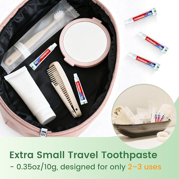 300 Toothpaste in Bulk, Mini Small Toothpaste Mint Toothpastes 0.35oz/10g | Travel Size, for Guests Homeless Hotel Charity Toiletries Camping