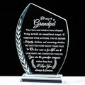 QIANWEI Glass Plaque Birthday Gifts for Grandpa from Grandkids, Best Grandpa Ever Gifts from Granddaughter, To My Grandfather Gifts for Christmas Thanksgiving Fathers Day Retirement