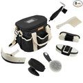 8Pcs Horse Grooming Kit,Horse Brush Set Equine Care Cleaning Kit with Organizer Tote Bag, Tack Room Supplies Set for Grooming and Bathing