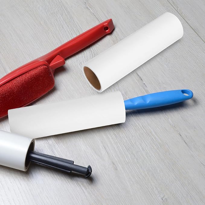 Heavy-Duty Lint Roller Replacement Refills 10 Rolls Extra Sticky Pet Hair Remover Paper Core 38mm Inner Diameter for Clothes, Carpet, and Furniture Cleaning