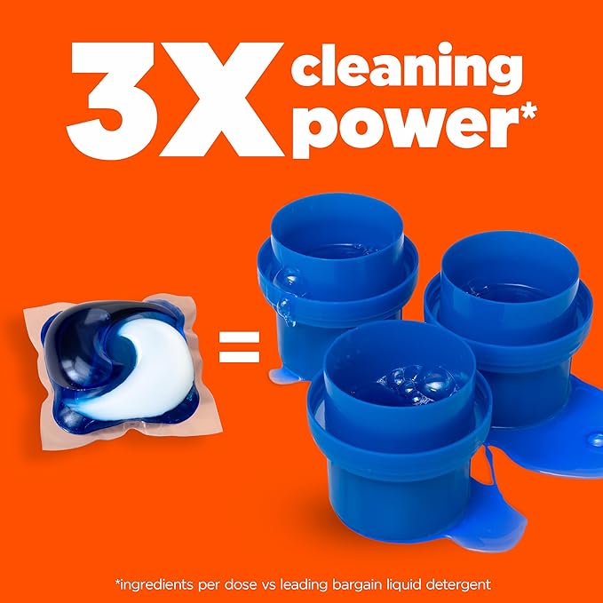 Tide PODS laundry detergent pacs, 3-in-1 Stain Remover, Odor Fighter, Color Protector, 102 Count, HE compatible, Spring Meadow Scent
