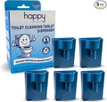 Happy Toilet Cleaner Original Toilet Bowl Tablet Holder Automatic Toilet Bowl Cleaner - Easy Install Toilet Tablet Holder, Auto Toilet Cleaning System Tank Caddy, Septic Safe Flush, Made in USA (5PK)