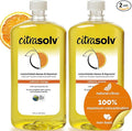 Citra Solv Concentrated Cleaner & Degreaser, Deodorizer, Paint & Adhesive Remover, for Home and Outdoor, Natural Orange Oil, Safe, Valencia Orange - 32 Fl Oz (2-Pack)