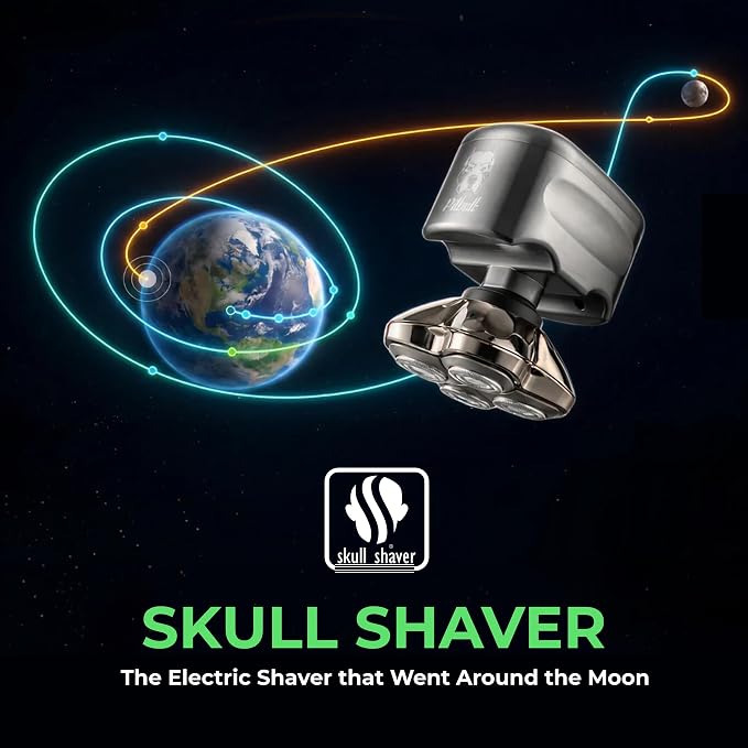Skull Shaver Forte PRO 4 Head Replacement Blade - Shaver Blade for Wet & Dry Shaving - Rotary Heads Design - Japanese Stainless Steel - Compatible with Pitbull, Palm & Butterfly Kiss Shavers