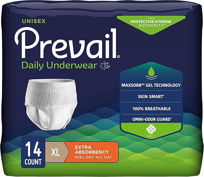 Prevail Extra Absorbency Incontinence Underwear Extra Large, 14-Count