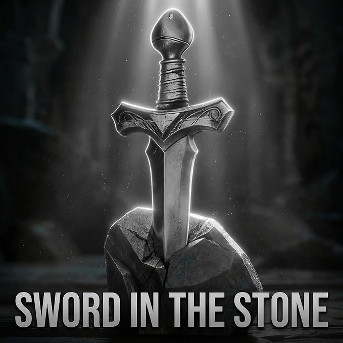 Ah So Wine Opener, Excalibur Sword Wine Corkscrew with Display Base, Premium Zinc Alloy Vintage Bronze Corkscrew for Fragile Corks, Unique Wine Gifts for Man, Collectors & Luxury Bar Decor (Silver)