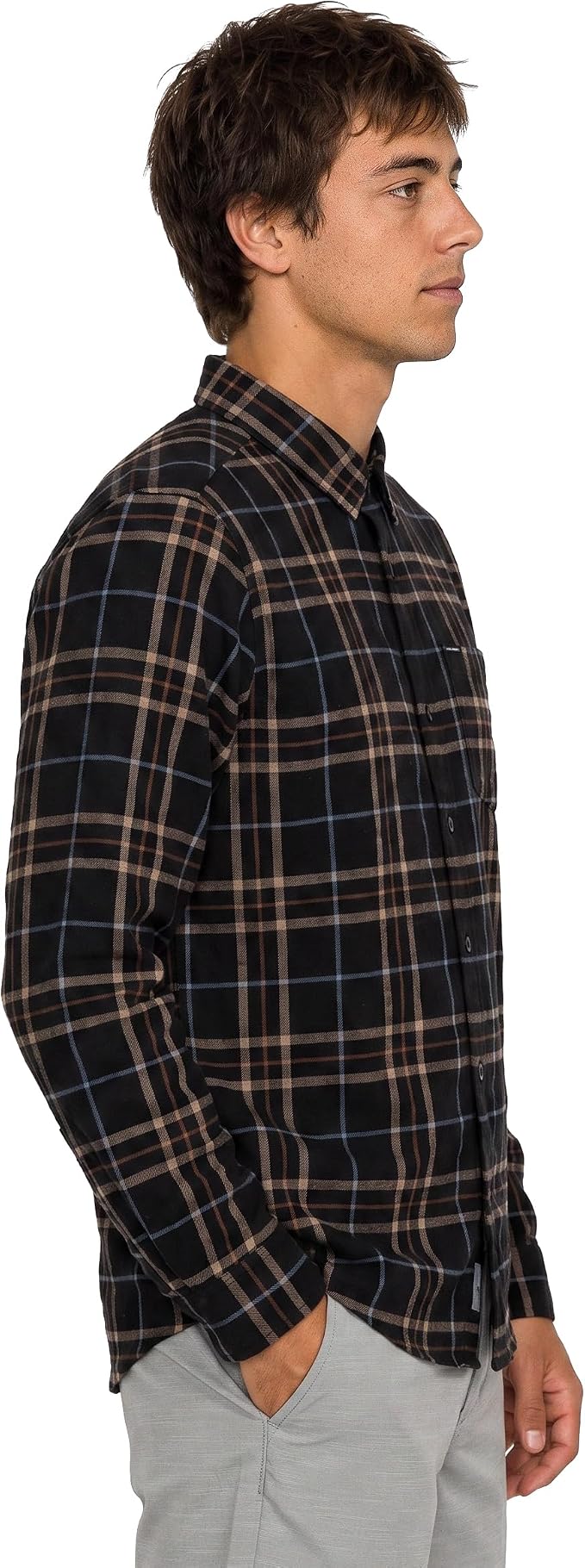 Volcom Men's Long Sleeve Flannel Shirt – Ultra-Soft Brushed Cotton Plaid Button Down