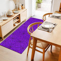 Hallway Runner Rug 2'x6', Purple Halloween Washable Bathroom Area Rugs for Kitchen Bedroom Laundry, Black Spiders Net Classic Gingham Non Slip Door Mat Indoor Entrance Floor Throw Bedsides Carpet