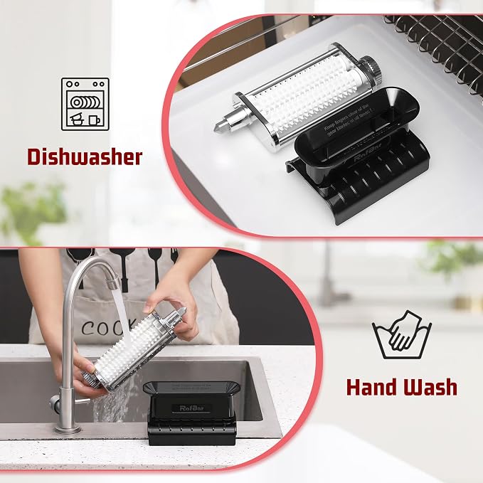 Adjustable Thickness Meat Tenderizer Attachment for Kitchenaid Stand Mixers, Meat Tenderizer Tool, Steak Cuber Processor Accessories, Dishwasher Safe, BPA Free Food Grade Plastic