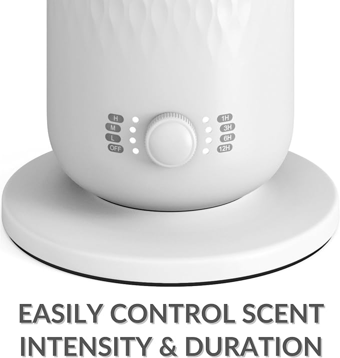 The AirScent Waterless Diffuser - Cold Air Scent Diffuser Oil Machine | for Homes, Offices, Hotels and Spas - Aromatherapy Diffuser for Aesthetic Scenting - White - 4.05 Oz - Fragrance Not Included