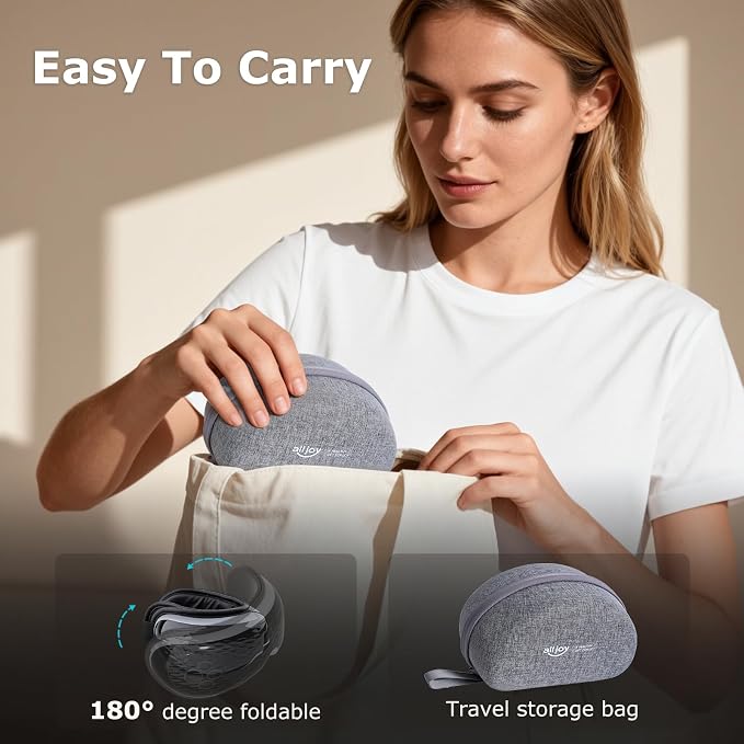 ALLJOY Eye Massager with Heat and Cooling, FSA Eligible HSA, Eye Massager with Removable Gel Mask, Birthday Gifts for Women Men Her Him Eye Care Devices for Migraine, Reduce Dry Eyes