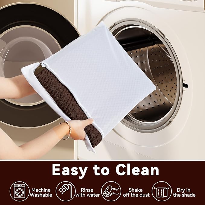 Triohero Bathroom Rugs Non Slip Washable, Super Absorbent Thin Bath Mat Small Quick Dry Low Pile Bathroom Rug, Brown 20"x30"