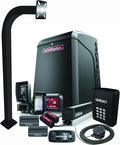 LiftMaster CSL24ULWK-MC Commercial Slide Gate Operator Kit – High-Traffic, 24VDC Motor, Battery Backup, myQ® Enabled – Includes 811LM, KPW250, 828LM, LMRRUL, CP4, S505AL, & LA Ornamental Pedestal