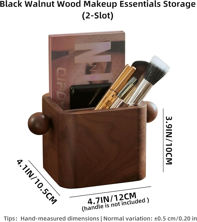 Solid Wood Makeup Brush Holder,Wood Remote Control Holder