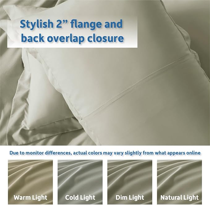 Nestl Twin Duvet Cover Set - Double Brushed Sage Green Soft Twin / Twin XL Duvet Cover 2 Piece with Button Closure, 1 Twin Size Duvet Cover 68x90 inches and 1 Pillow Sham