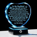 Arikyrist Gifts for Boyfriend Fathers Day Crystal Heart Boyfriend Keepsake with LED Light Base Romantic Anniversary Birthday Gifts for Him Boyfriend Bf from Girlfriend