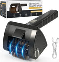 Electric Grill Brush, Built-in LED BBQ Cleaner with 29W High Torque Motor, 2-Speed Hard Scrubbing Cordless Grill Cleaner (Black)
