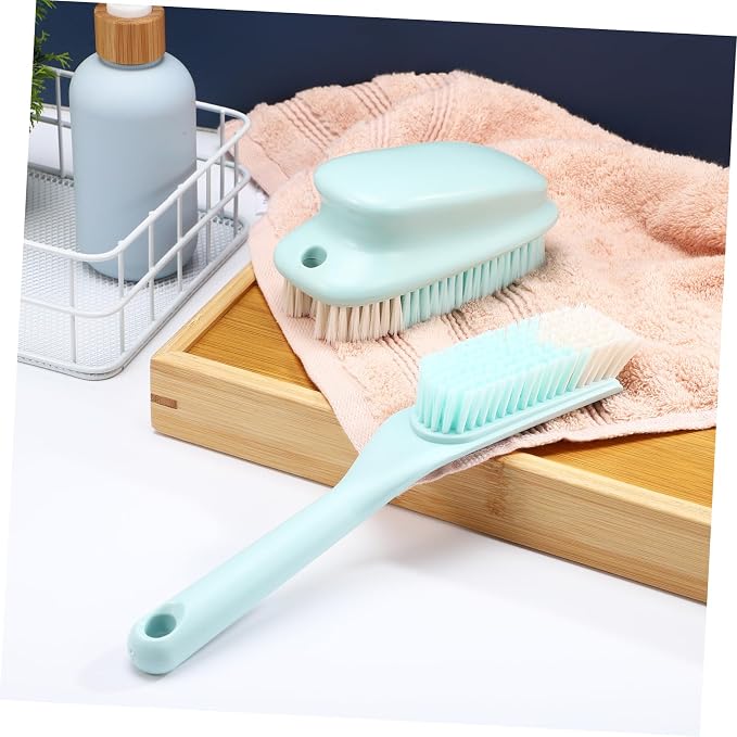 Multi-Purpose Cleaning Brush Long Handle Shoe Brush Laundry Stain with Soft Bristles for Efficient Dirt Removal from Clothes and Shoes Ergonomic Grip for Comfort