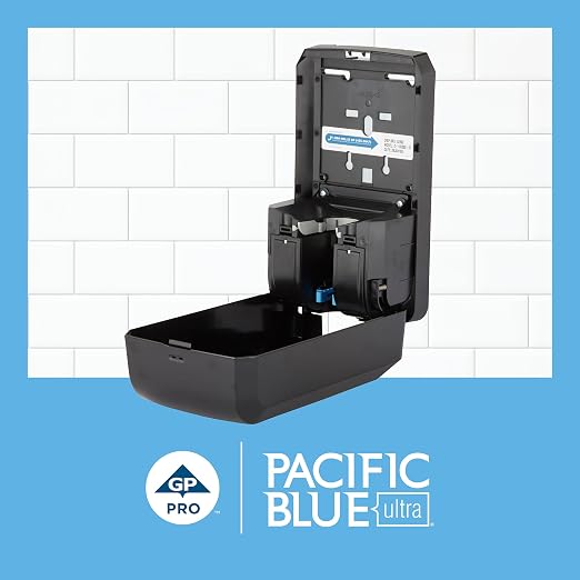 Georgia-Pacific (53590) Pacific Blue Ultra Automated Soap Dispenser, Black, Wall Mounted, Easy To Install & Maintain, Batteries Included