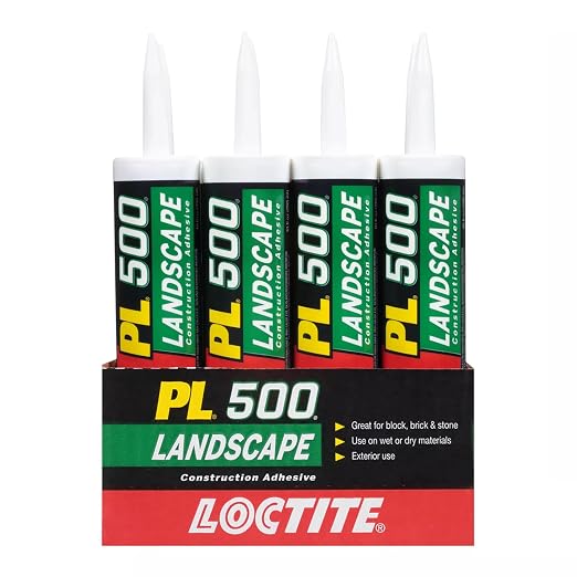 Loctite PL 500 Landscape Block & Stone Construction Adhesive, 10 fl oz Cartridge, 12 Pack
