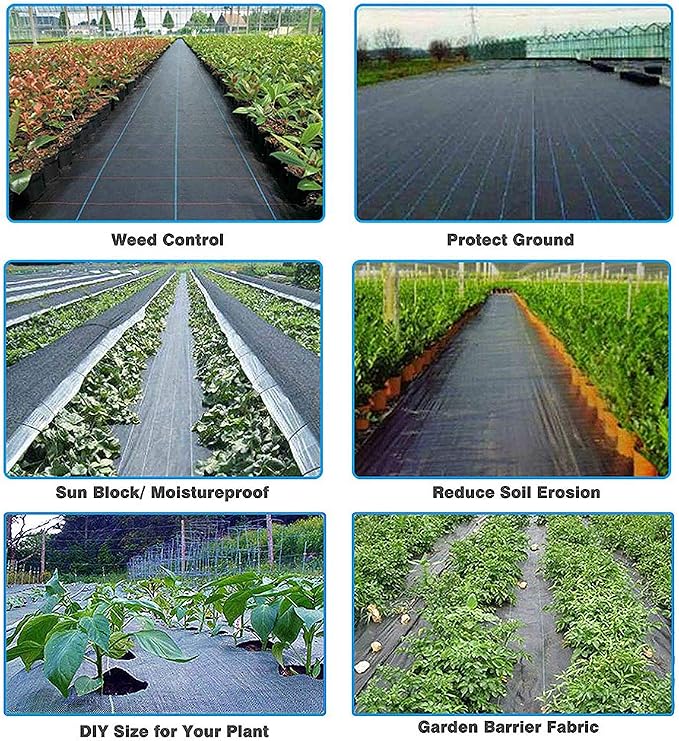 Petgrow Heavy Duty Weed Barrier Landscape Fabric for Outdoor Gardens, Non Woven Weed Blockr Fabric - Garden Landscaping Fabric Roll - Weed Control Fabric in Rolls(3FTx300FT)