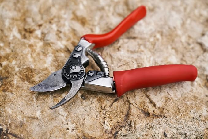 Felco F 15 Pruning Shears – 4.7" Garden Clippers with Rubber Grip & Anvil Blade | Hand Pruners for Gardening | Garden Tool Cutter with Forged Aluminum Handle, Lightweight Precision for Small Hands