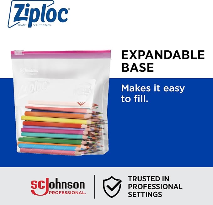 Ziploc Slider Storage Bag Quart, 76 Count, Pack of 9