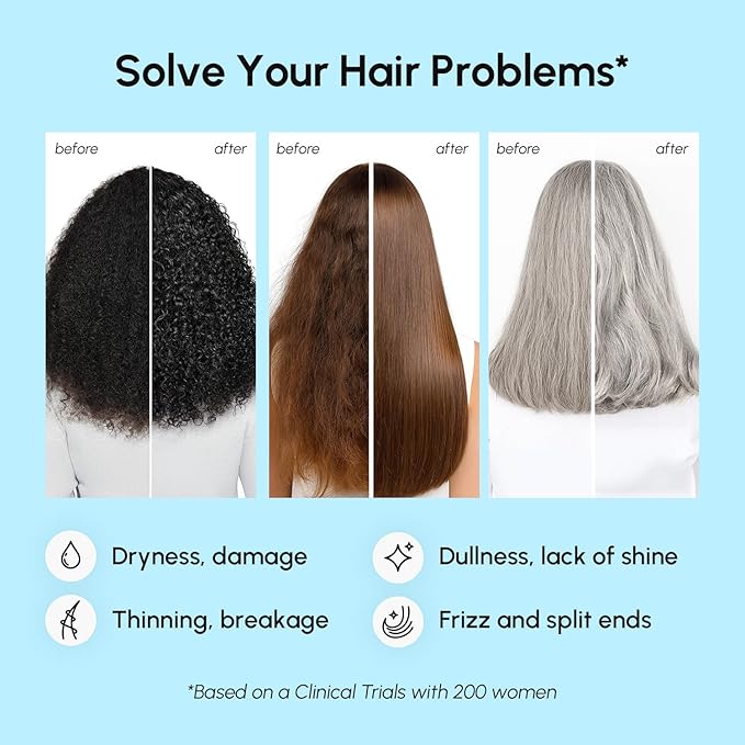 MAREE Deep Conditioning Hair Mask for Damaged Hair Treatment – Keratin Hair Care for Hydrating Growth Repair Moisturizing – Dry Curly Color Refreshing – 10 Fl Oz, White