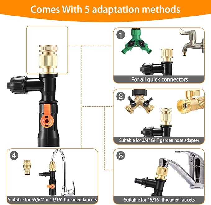 enomol Gravel Vacuum for Aquarium Water Changer Fish Tank Cleaning Tools,Siphon Universal Quick Pump Aquarium Water Changing (30ft)