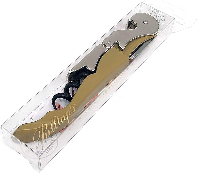 Pulltap's Genuine Classic 500 Waiter's Corkscrew – Double-Hinged Wine Key with Hinged Foil Cutter – Patented Design – Made in Spain – Olive Green (Verde Oliva)