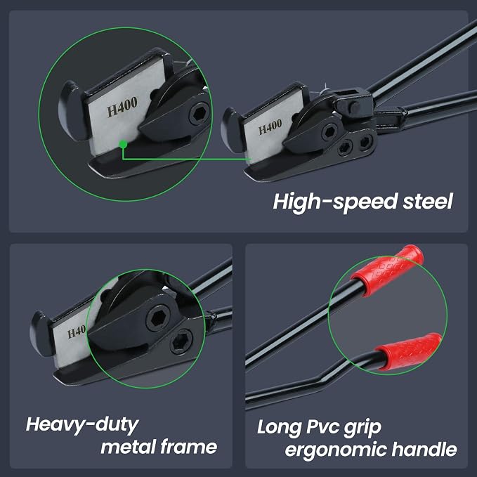 U.S. Solid Strapping Cutter Scissors for Steel & Polyester (PET) & Polypropylene (PP) Banding from 0.31" to 2.16" Width up to 0.11" Thickness