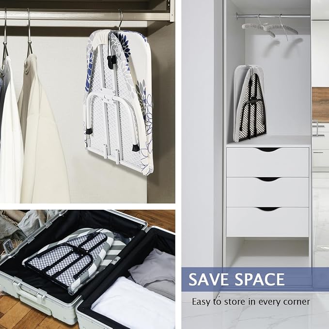 SheeChung Small Ironing Board 12"x32",Mini Tabletop Ironing Board,Foldable | Non-Slip Feet,Heat Resistant Cover & Padding,Hook for Hanging,Portable Iron Board,,Fit for Dorm Household Laundry Apartment